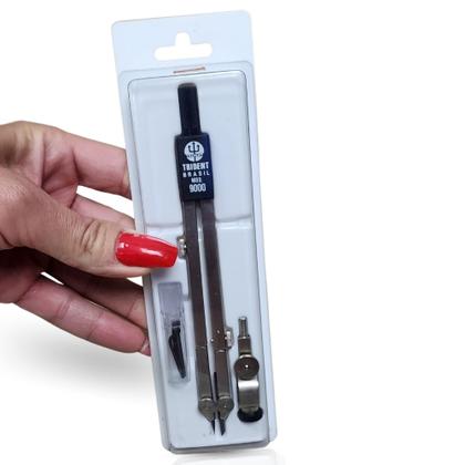 Imagem de Compasso Técnico Trident com Haste Prolongadora 15,5x1,7x1,2cm - 9000