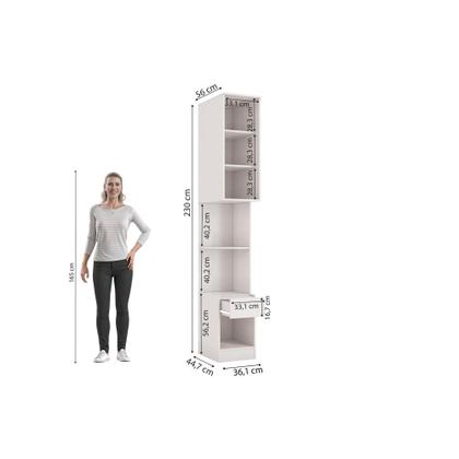 Imagem de Complemento 1 Porta 1 Gvt Kappesberg Adapt Branco/Macadâmia