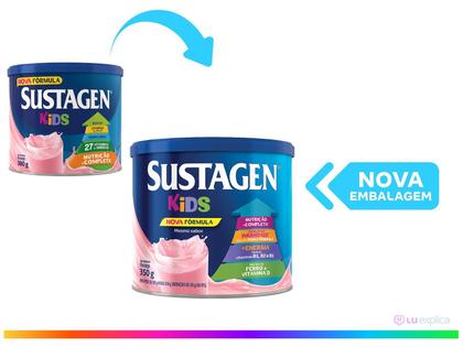 Imagem de Complemento Alimentar Infantil Sustagen Kids - Morango Lata 380g