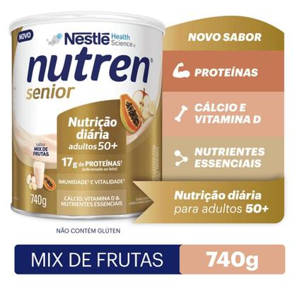 Imagem de Complemento alimentar nutren senior po mix frutas 740g