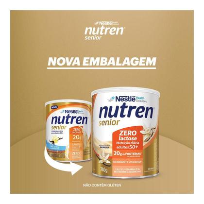 Imagem de Complemento Alimentar Nutren Senior Zero Lactose Baunilha 740g