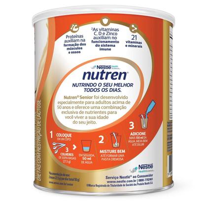 Imagem de Complemento Alimentar Nutren Senior Zero Lactose Baunilha 740g