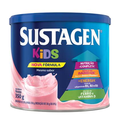 Imagem de Complemento Alimentar Sustagen Kids Morango Lata 350g