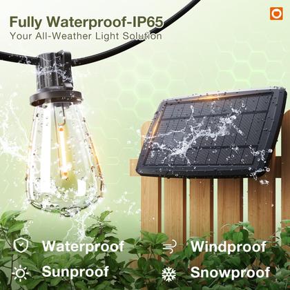 Imagem de Complemento Solar String Lights 31m Waterproof 32 LED Remote USB