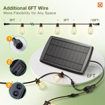 Imagem de Complemento Solar String Lights 31m Waterproof 32 LED Remote USB