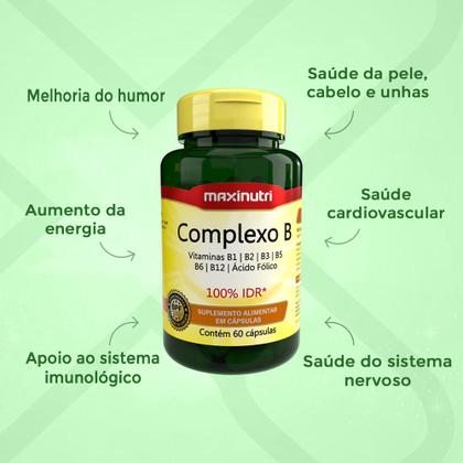 Imagem de Complexo B 100% IDR com 60 Cápsulas Maxinutri