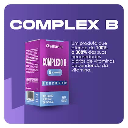 Imagem de Complexo B 8 Vitaminas 60 Cápsulas Sanavita
