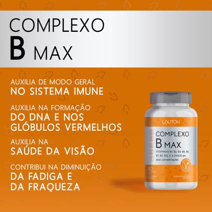 Imagem de Complexo B Max Com 60 Cápsulas  Lauton Nutrition