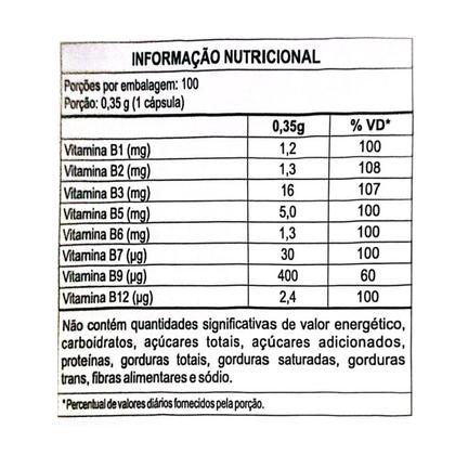 Imagem de Complexo B Max Complex 350mg 100 Cápsulas Melcoprol