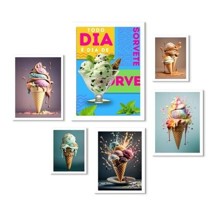 Imagem de Composição 6 Quadros Para Sorveteria
