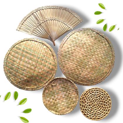 Imagem de Composição De Parede Palha Decoração Rústica Cestaria.