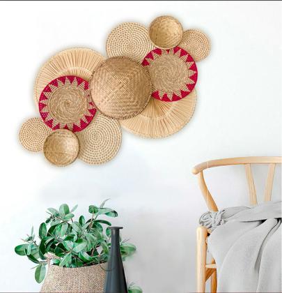 Imagem de Composição Decoração De Parede Cestos De Palha Tukanoí