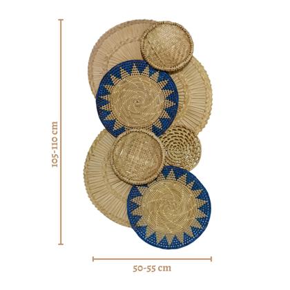 Imagem de Composição Painel de Parede Cestos de Palha Decorativos Kalani