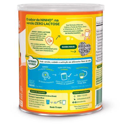 Imagem de Composto Lácteo Ninho Forti+ Zero Lactose Nestlé a partir de 1 ano 380g