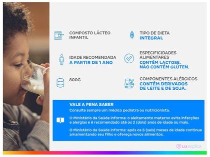 Imagem de Composto Lácteo Ninho Original Fases 1+ Integral - 800g