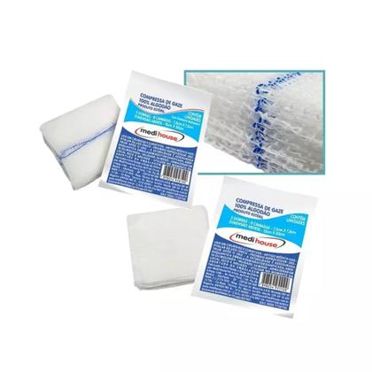 Imagem de Compressa de Gaze Estéril 13 Fios 15 pacotes C/10 Un - MediHouse