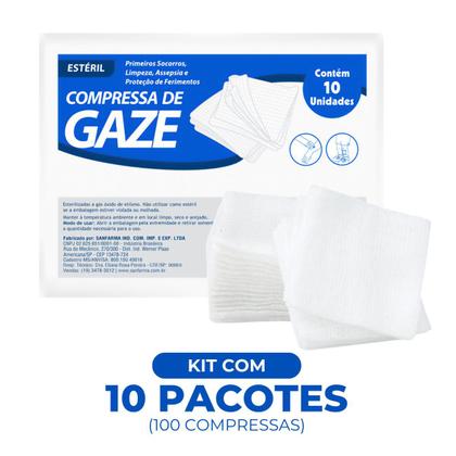 Imagem de Compressa De Gaze Estéril Texmed 13 Fios 10 Envelopes 100 Un