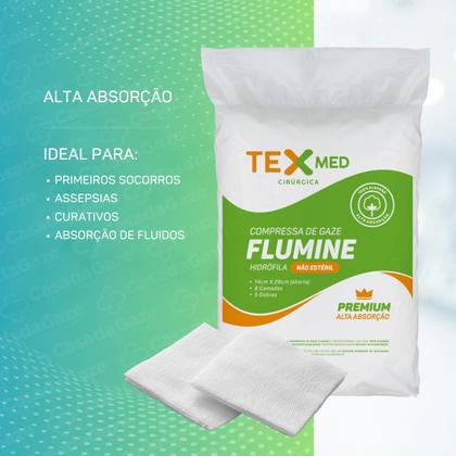 Imagem de Compressa de Gaze Texmed Flumine Hidrofila 13 Fios 500 Unid