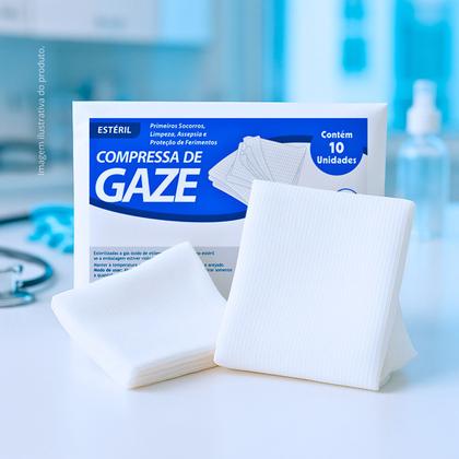 Imagem de Compressa Gaze Estéril Sanfarma 11 Fios 20 Envelopes 200 Un
