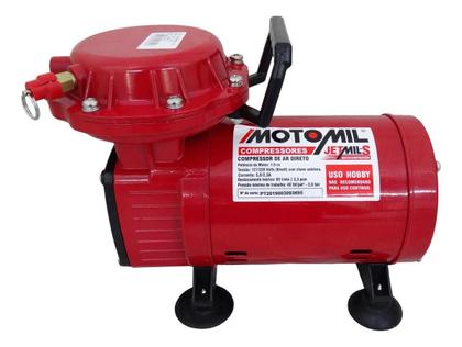 Imagem de Compressor Ar Direto Tufão Red + Mangueira E Pistola Pintura