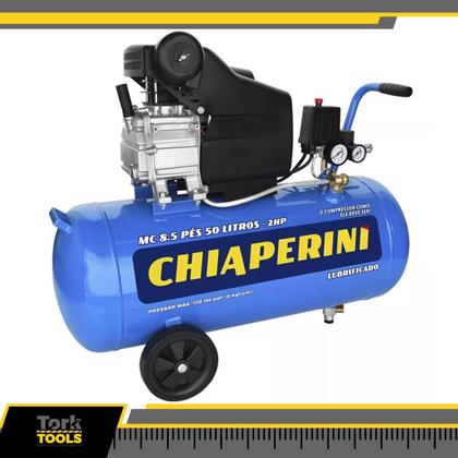 Imagem de Compressor Ar Elétrico Portátil 50l 2hp Mc 8.5/50 Chiaperini