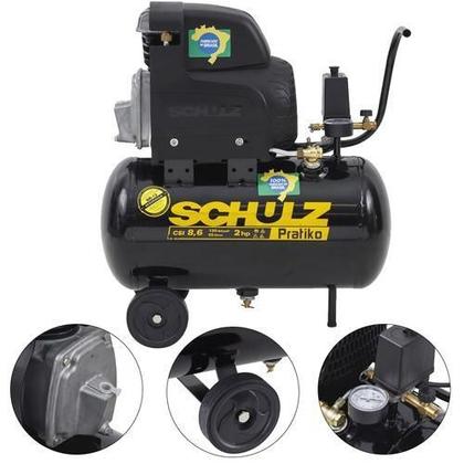 Imagem de Compressor Csi 8,6 25L 120Lbs/Pol Pratiko 2Hp 127V - Schulz
