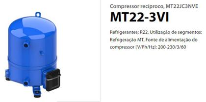 Imagem de Compressor Danfoss 2,0hp MT22 R22 220v Maneurop Trifásico
