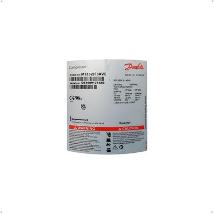 Imagem de Compressor Danfoss 3hp A 3,25hp 220v Trifásico - MTZ32-3VI