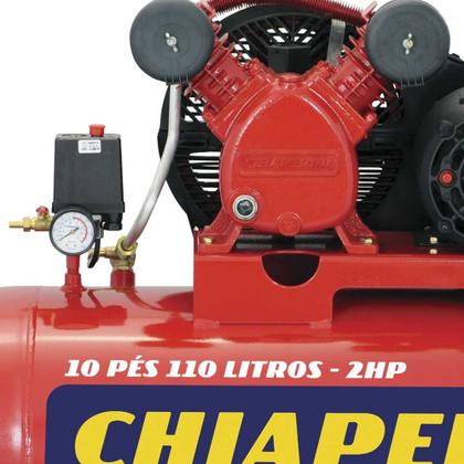Imagem de Compressor de ar 10 pés 110L 2 hp 140 libras monofásico - 10/110 RED (110/220 (Monofásico))
