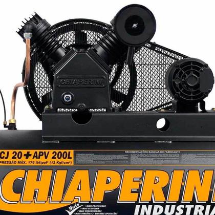 Imagem de Compressor de ar 20 pés 200l 5 hp 175 lbs monofásico - CJ 20+ APV 200L (220V)