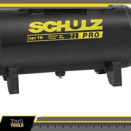 Imagem de Compressor De Ar 2hp 10 Pés 110 Litros Pro Csv 10. 110L Schulz 220v