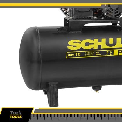 Imagem de Compressor De Ar 2hp 10 Pés 110 Litros Pro Csv 10. 110L Schulz 220v