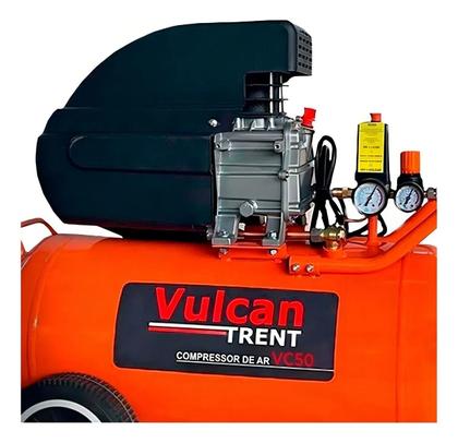 Imagem de Compressor De Ar 50 Litros 2 Hp 8 Bar Vc50 Vulcan Trent Cor Laranja Frequência 60 Hz