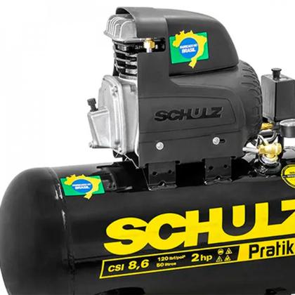 Imagem de Compressor de ar 8,6 pés 50L 2 hp 120 libras - Pratiko CSI (110V)