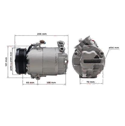 Imagem de Compressor de ar condicionado 125CC Corsa  Meriva  Montana Stilo Palio Punto 1.8 2002 ...