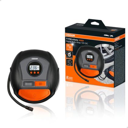 Imagem de Compressor de Ar Digital Osram OTI450 Tyre Inflate 12V LED Automotivo Portátil Enchedor de Pneus