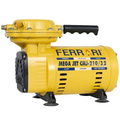 Imagem de Compressor de Ar Direto Mega Jet Air 1/2CV Bivolt C/ Kit Ferrari