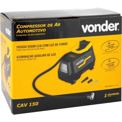 Imagem de Compressor De Ar Elétrico Portátil CAV 150 120W 12V Bivolt Vonder
