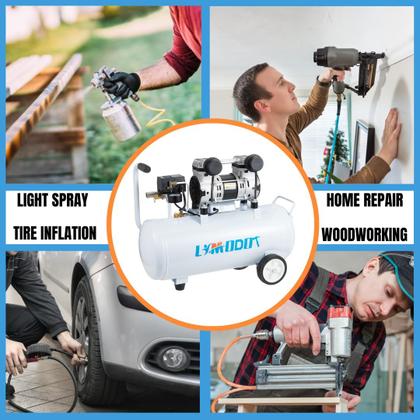Imagem de Compressor de ar Limodot 30L Steel Tank 2.8CFM 68dB Isento de óleo
