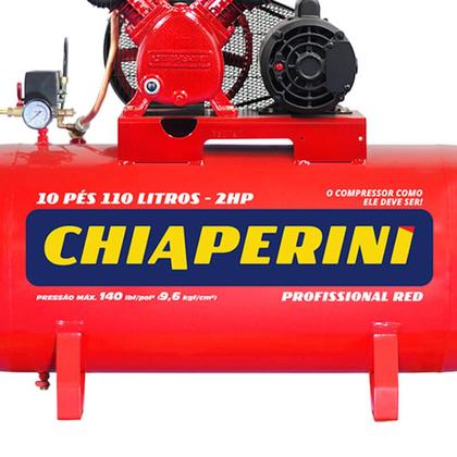 Imagem de Compressor de Ar Média Pressão 10 PCM 110 Litros - Chiaperini 10/110 RED