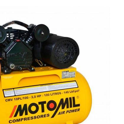 Imagem de Compressor de Ar Monofásico 2HP 60HZ até 10 Pés 100L  