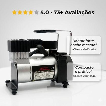 Imagem de Compressor De Ar Novo Modelo Melhorado Pneu De Carro Enchedor Tomada 12V