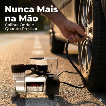 Imagem de Compressor De Ar Novo Modelo Melhorado Pneu De Carro Enchedor Tomada 12V