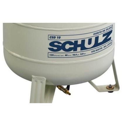 Imagem de Compressor de Ar Odontológico Schulz CSD10 2hp 40 Litros 120 Libras 220v Isento De Óleo