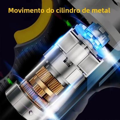 Imagem de Compressor de Ar Portátil 120W - Sem Fio e com Fio - Bomba Digital para Pneus e Bolas