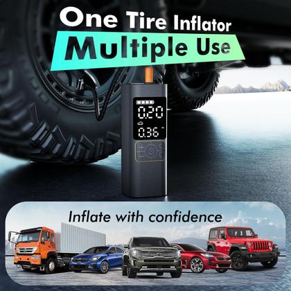 Imagem de Compressor de ar portátil com inflador de pneus APRUT 2.0 de cilindro duplo