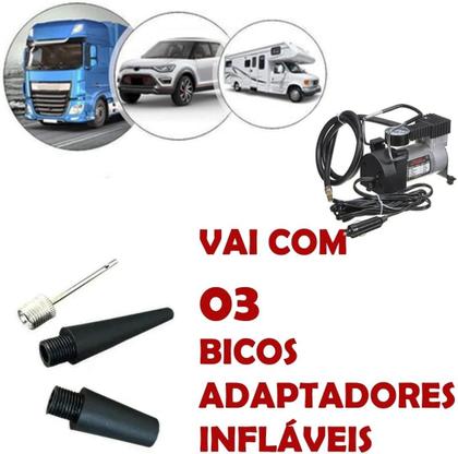 Imagem de Compressor De Ar Portátil Mini Profissional Veicular 12v Ca