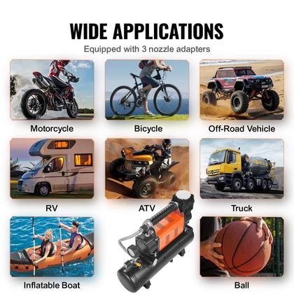 Imagem de Compressor de ar VEVOR 12V Heavy Duty com tanque de 6L 150PSI 6.35CFM