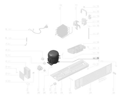 Imagem de Compressor Electrolux 1/4 R-134a 110v Ecla002cp A20732401