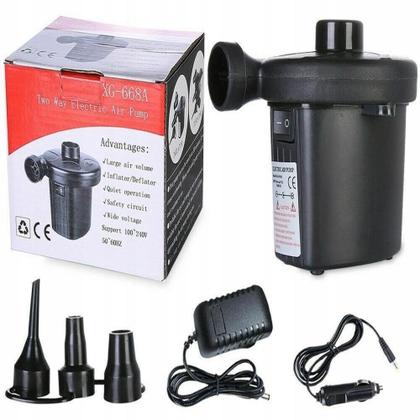 Imagem de Compressor eletrico bomba de ar trivolt inflador infla e desinfla bote bexiga colchão 